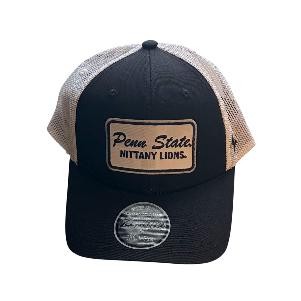 NEW Penn State Nittany Lions Black Mesh Athletic Trucker Hat‎ Zephyr